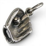 Sterling Silver Baseball Mitt Glove Ball Charm for Bracelet Small Pendant