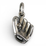 Sterling Silver Baseball Mitt Glove Ball Charm for Bracelet Small Pendant