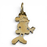 Sterling Silver MINNIE MOUSE Charm for Bracelet Gold Vermeil Disney Cute Jewelry