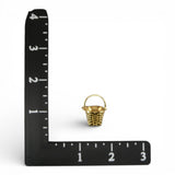 Sterling Silver & Gold Vermeil Measuring Basket Pendant Big Charm Zechariah 5 6