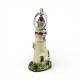 Sterling Silver & Enamel Lighthouse Charm for Bracelet Brown County Silver BCS