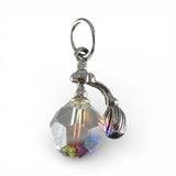 Sterling Silver & Crystal Perfume Atomizer Charm for Bracelet Opalescent