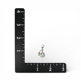 Sterling Silver & Crystal Perfume Atomizer Charm for Bracelet Opalescent