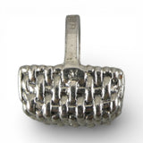 Sterling Silver Mini Hollander Brown County Basket Charm for Bracelet Vintage