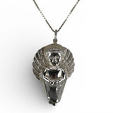 Small Sterling Silver Angel Christmas Ornament or Pendant for Necklace Vintage