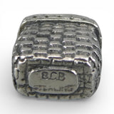 Sterling Silver Mini Keepsake Basket Charm for Bracelet Brown County BCB Vintage