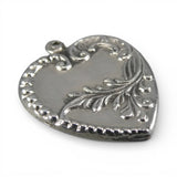 Sterling Silver Acanthus Heart Pendant for Necklace Classic Style Vintage New