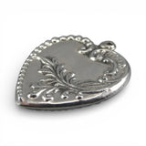Sterling Silver Acanthus Heart Pendant for Necklace Classic Style Vintage New