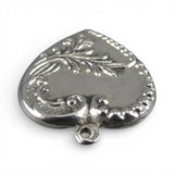 Sterling Silver Acanthus Heart Pendant for Necklace Classic Style Vintage New