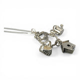Sterling Silver Charm Holder Necklace Birdhouse Basket Watering Can Summer BCS