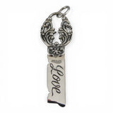 Sterling Silver Love Key Pendant for Necklace Vintage New Condition Gift for Her