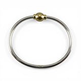 Child's Bangle Eternity Bracelet Sterling Silver Gold Vermeil Threaded Bead New