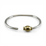 Child's Bangle Eternity Bracelet Sterling Silver Gold Vermeil Threaded Bead New