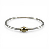 Sterling Silver Gold Vermeil Medium Size Eternity Bangle Charm Bracelet New Mod