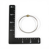 Sterling Silver Gold Vermeil Medium Size Eternity Bangle Charm Bracelet New Mod