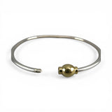 Sterling Silver Gold Vermeil Medium Size Eternity Bangle Charm Bracelet New Mod
