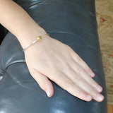 Child's Bangle Eternity Bracelet Sterling Silver Gold Vermeil Threaded Bead New