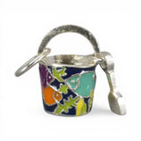 Sterling Silver Swimming Fish Sand Pail Shovel Charm for Bracelet Summer Jewelry