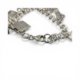Sterling Brown County Silver Charm Bracelet Quilt Quilting Sewing Theme Vintage