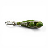 Sterling Silver Enamel 2 Peas in a Pod Charm for Bracelet BFF Gift Vintage New