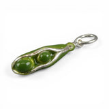 Sterling Silver Enamel 2 Peas in a Pod Charm for Bracelet BFF Gift Vintage New
