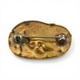 Reclining Lady in Garden Brass Pin