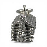 Log Cabin Charm for Bracelet Sterling Silver Vintage New Brown County Vacation