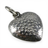 Sterling Silver Puffy Heart Charm for Bracelet Stars Constellation Vintage 16