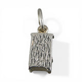Sterling Silver Hoosier Cabinet Charm for Bracelet Small Vintage Brown County 3D