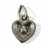 TINY Sterling Silver Heart Charm Miniature Small Finding Jewelry Making Mini