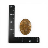 Girl Smelling Flower Art Nouveau Brass Pin