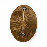Girl Smelling Flower Art Nouveau Brass Pin