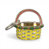 Sterling Silver Enamel Happy Easter Basket Charm for Bracelet BCB Vintage New