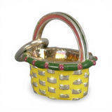Sterling Silver Enamel Happy Easter Basket Charm for Bracelet BCB Vintage New