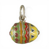 Sterling Silver Enamel Easter Egg Charm for Bracelet Vintage New BCS Spring Gift