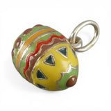 Sterling Silver Enamel Easter Egg Charm for Bracelet Vintage New BCS Spring Gift