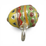 Sterling Silver Enamel Easter Egg Charm for Bracelet Vintage New BCS Spring Gift