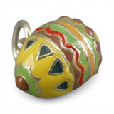 Sterling Silver Enamel Easter Egg Charm for Bracelet Vintage New BCS Spring Gift
