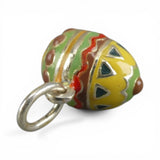 Sterling Silver Enamel Easter Egg Charm for Bracelet Vintage New BCS Spring Gift