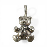 Sterling Silver Teddy Bear Charm for Bracelet Vintage Gift for Her Small Pendant