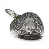 Vintage Sterling Silver Puffy 2 Hearts with Cupid's Arrow Charm for Bracelet 3
