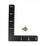 Sterling Silver Sunfish Charm for Bracelet Fishing Gift Green Fish 3D Vintage