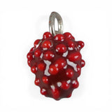 Sterling Silver Enamel Raspberry Charm for Bracelet Fruit Jewelry Juicy Vintage