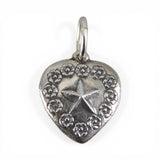 Sterling Silver Starfish Puffy Heart Charm for Bracelet Flowers Vintage New 13