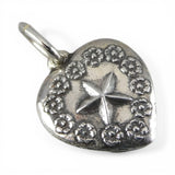 Sterling Silver Starfish Puffy Heart Charm for Bracelet Flowers Vintage New 13