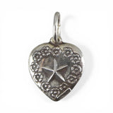 Sterling Silver Starfish Puffy Heart Charm for Bracelet Flowers Vintage New 13