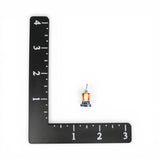 Sterling Silver Enamel Uncle Sam Hat Charm for Bracelet Patriotic Red White Blue