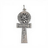 Sterling Silver Ankh Pendant for Necklace Hieroglyphics Cross Vintage New 925