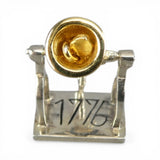 Sterling Silver Liberty Bell Charm for Bracelet Independence Day Gift 1776 Moves