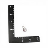 Sterling Silver Pink Red Jewels Crown Charm for Bracelet King Royalty Gift New
